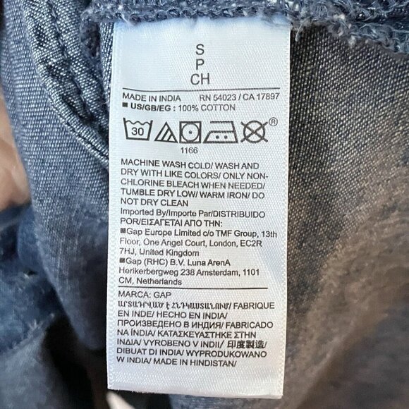 NWT Gap Oversize Belted Shirt Dress Womens S Medium Wash Mini Denim - Picture 5 of 10